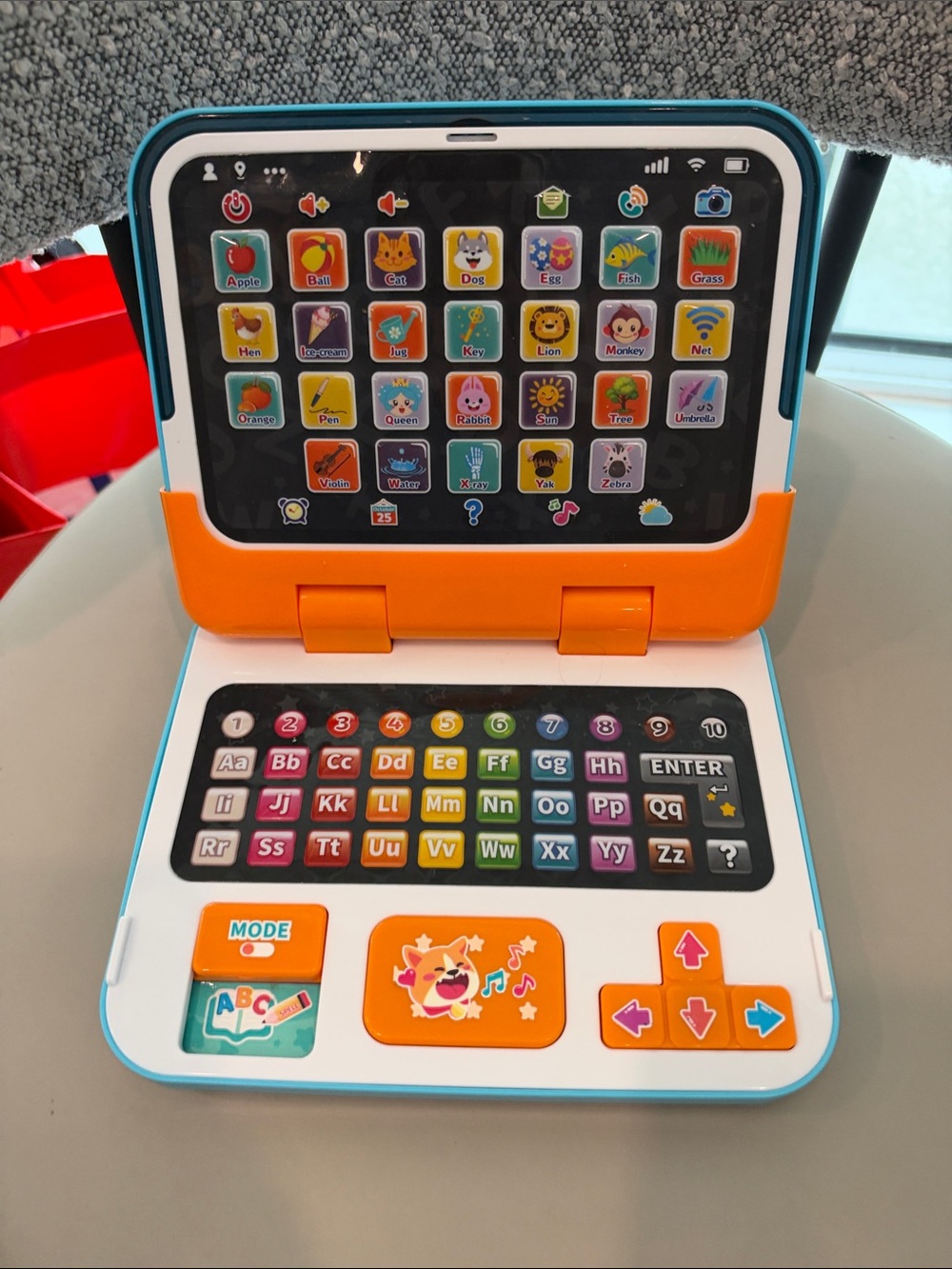 Kids Educational Tablet Laptop - Orange and Blue